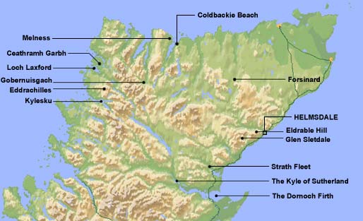 Map of Sutherland