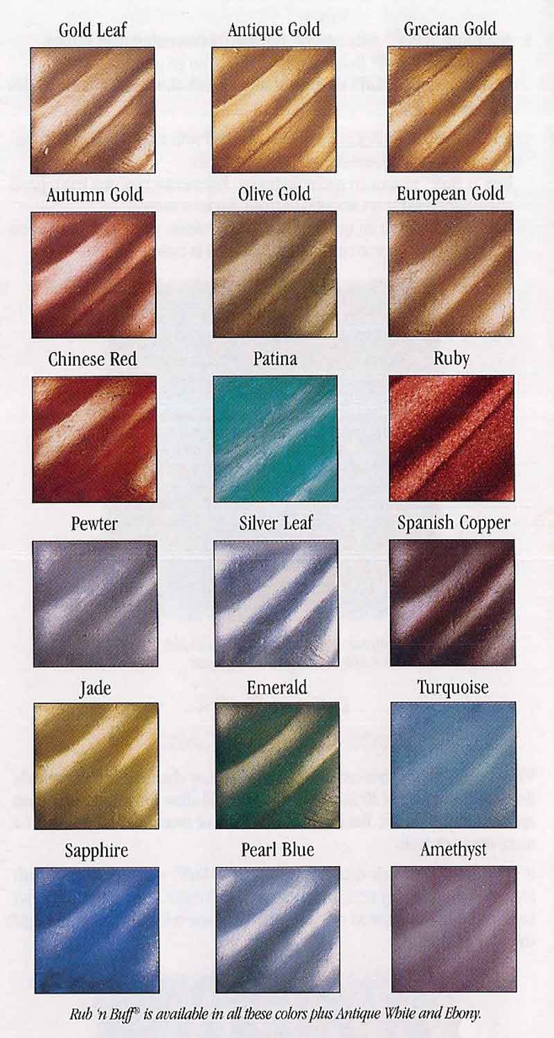 Rub N Buff Color Chart