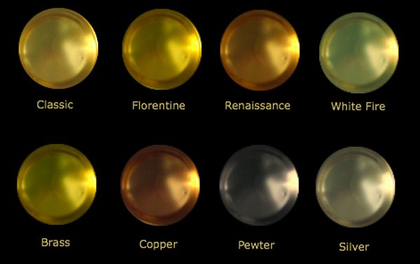 Liquid Leaf Colour Chart for Gold Leaf Gilding Information Hints