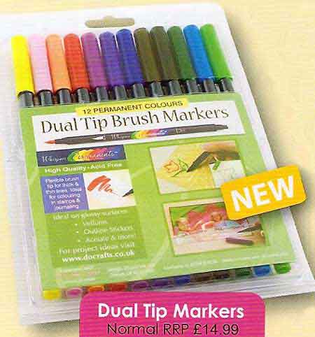 Dual Tip Brush Markers set 12 do crafts whispers