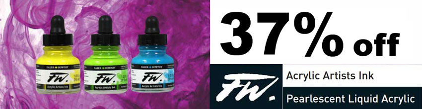 Daler Rowney FW Liquid Acrylic colours Promotion