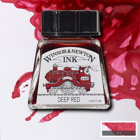 Deep Red Winsor Newton Drawing Inks colour chart 