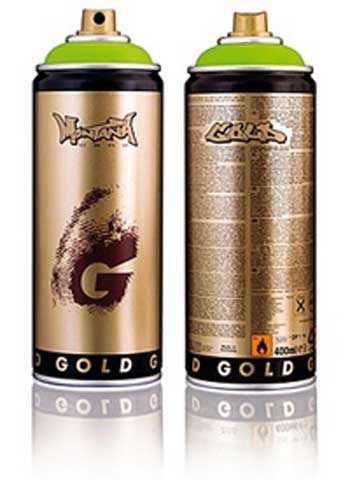 Montana GOLD  Spray Paint Cans at the push of a button 