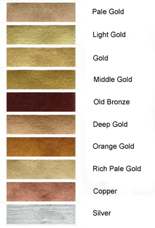 Rub And Buff Colour Chart