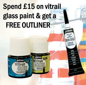 paint glass vitrail chart pebeo hints colour 22ml cerne outliner spend colours