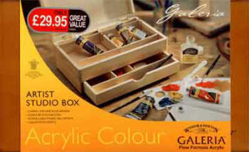 Artist Studio Wooden Box Acrylic Painting Set