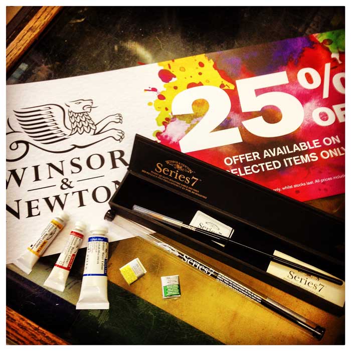 Winsor and Newton artist materials supplies