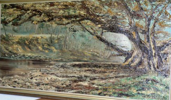 Dippers Nest Ann Dodgson oil on canvas