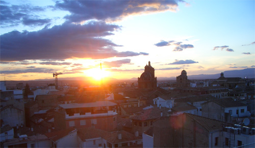 Five Seasons Hotel Roof top pool sunset, Granada, Spain