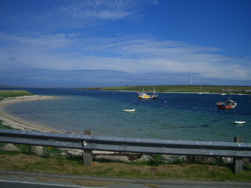 Orkney Island causeway Scotland 2014