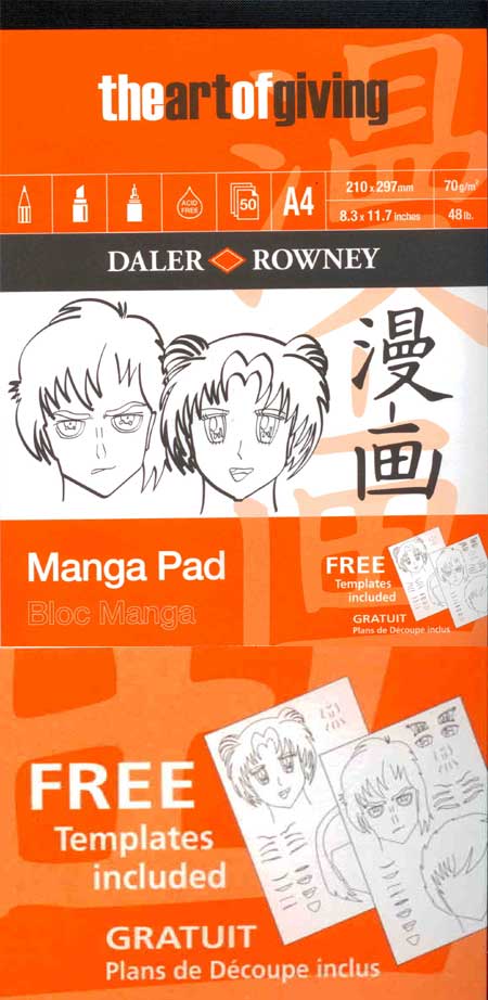 Manga Pad Tear Off drawing Pad inc Free templates