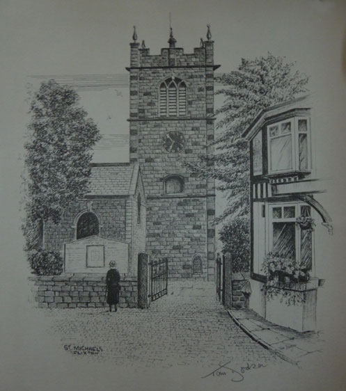 Tom Dodson St Michaels  Flixton Church pencil sketch